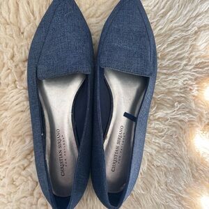 Christian Siriano Denim Blue Flats